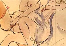 vintage erotic drawings from a classic retro collection of art