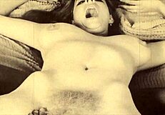 In vintage London, a dark lantern reveals an interracial taboo with hairy pussy and black cock.