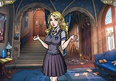 McGonagall watches innocent witches in gangbang cosplay