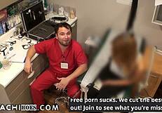 Pothead Maria Santos forced into Hitachi wand orgasms by Doctor Tampa