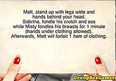 Girls in group game lick balls and suck cocks in reality scene