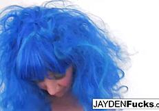 jayden jaymes poses nude in latex for solo scene