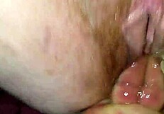 My fat redhead wife squirting during hardcore