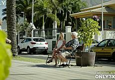Seductive curvy blonde Mary Monroe giving hardcore sex to a wealthy elderly man