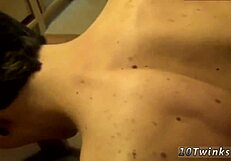 Twinks whimper from gay sex bathroom bareback