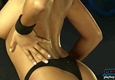 Black Fitness Babes Workout Naked in Gym Asses Exposed