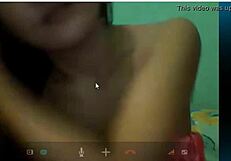 my pinay girlfriend chats on webcam, looking pretty and relaxed