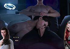 Round cheeked cartoon slut loves to suck cock