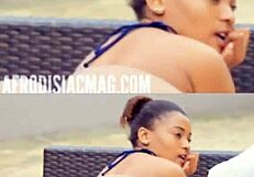 Hey, Perving on Phumla's Cameltoe Pussy in Bikini by Pool