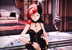 Neo from rwby in lingerie with small tits