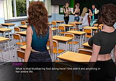 Blondes and brunettes play game at old college