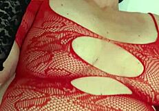 Is this beautiful mature amateur cumming just for you in her stockings?