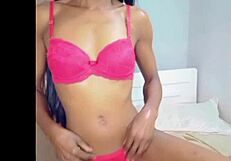 Slim Girl Sensually Masturbates Alone