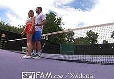 Spyfam Step Bro Gives Step Sis Tennis Lessons & Big Dick
