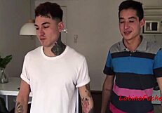 Latin Gay Twinks Perform Blowjob. And Riding In Public Outdoor Hidden Cam Scene.