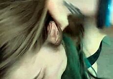 Blonde Tattooed Fan Teases With Big Tits And Dildo Riding