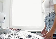 natural brunette hotties stripteasing and showing off their big asses and tits