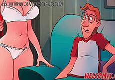 Wow, she's cheating on her husband during their wedding anniversary cartoon!