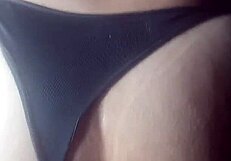 Petite girl spreads ass for old cuckold lover