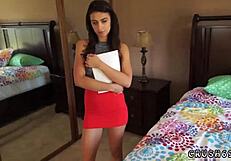 Teen seduces stepfather with anal plowing passion.