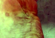 i take off my nylon stockings and step into the shower, teasing with my feet