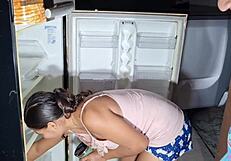 Late night, he buys fridge but fucks my ass