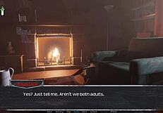We see Mist’s big boobs moving as she plays video games