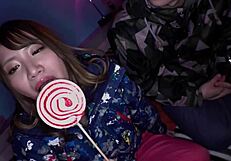 part2 japanese babe with g-cup tits and ass gets licked all over and squirts hard!!