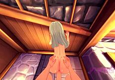 Trap elf maid helps you wash