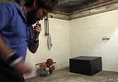 The basketball team submits the journalist to a kinky slave gangbang with double penetration and anal.