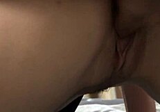 i love this brunette with bouncy tits getting nailed doggy style for facial