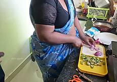 Flashing Hard Cock and Masturbating Boldly in Front of Tamil Maid Kanika