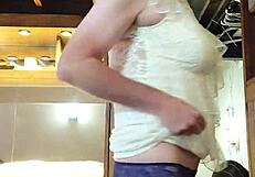 Brunette Shemale Models New Panties For You