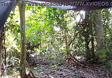 morning camping close-up with full glass