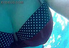 naughty milf mariaold flashes huge natural tits and shaved pussy outdoors