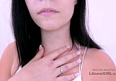 Hot Brunette Uses Vibrator And Fuck Machine Between Legs For Quickie Orgasm