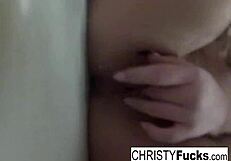 sexy christy mack in makeup room bath bts masturbating