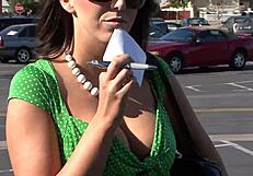 Lady offered fuck for money, titty fucks brunette.