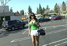 Lady offered fuck for money, titty fucks brunette.