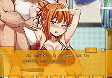 Girlfriend shared by friends in anime hentai game