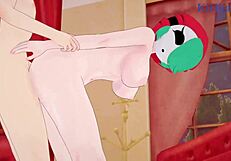 公主Peach和害羞女孩在狂野超级马里奥兄弟后宫中内射！