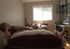 Milf Teases Bound Boyfriend's Feet And Cock Wildly Part 1