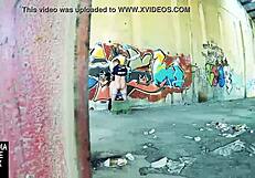 Using a street wall for some intense action