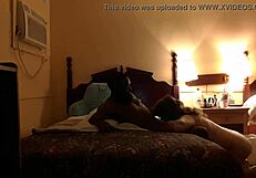 Intensely sucking that big black cock like a whore.