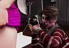 Fashion Business Shows Pussy At Photo Shoot