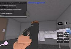 Roblox porn babe with big tits rides monster black cock in cowgirl and missionary. Her huge boobs bounce wild.