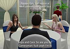 Lucky cameraman scores a wild threesome with stunning blonde models on set. what a dream gig!