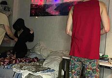 homemade threesome with a girl and gays