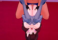 Dva in Bikini and Socks Prepares Fucking in Love Hotel 3D