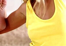 That petite European blonde slut handles a huge cock like a champ